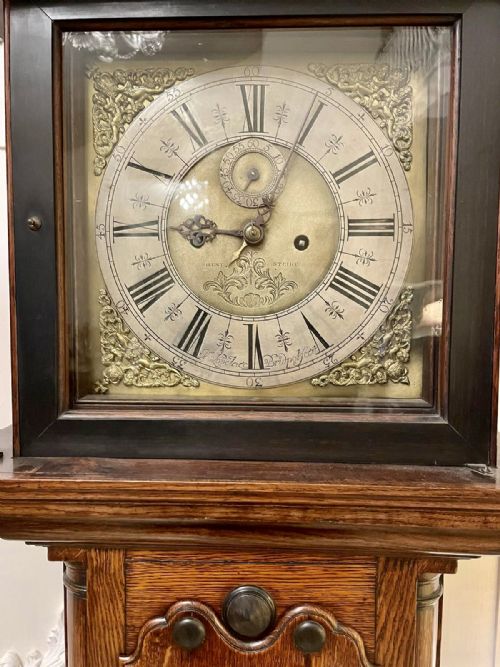 fig 1. Antique George III Quality Oak Longcase Clock By Jacob Lovelace, Exeter