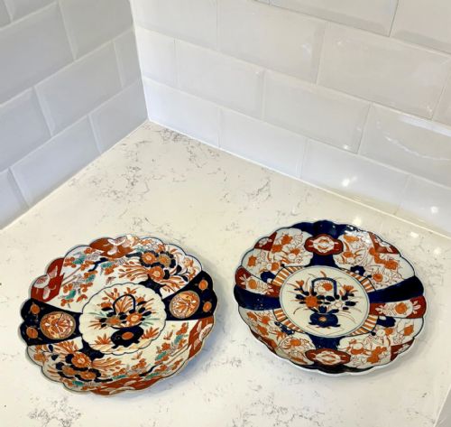 Two Large Antique Japanese Quality Imari Plates 
