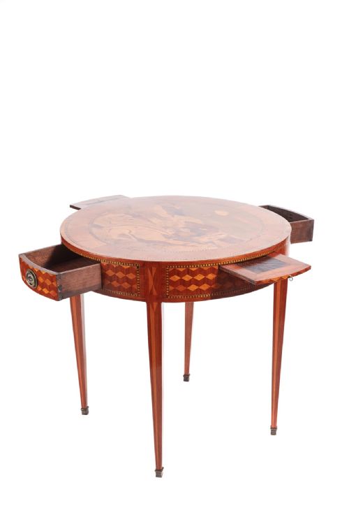fig 1. Magnificent Antique Victorian Inlaid Satinwood Centre Table
