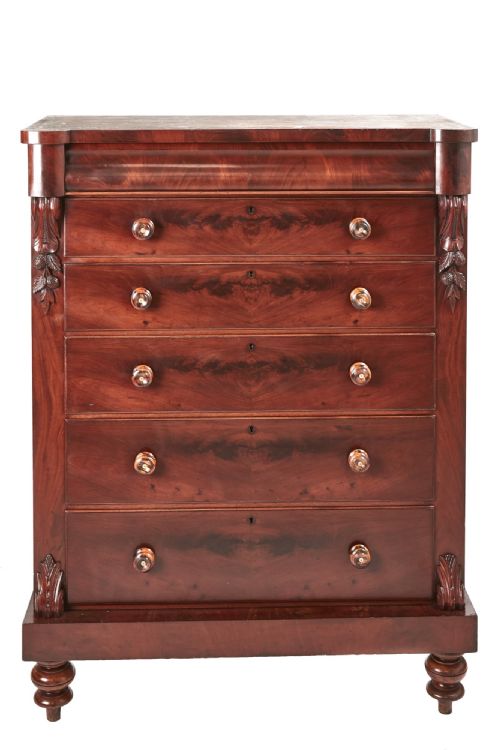 Quality Tall Victorian Mahogany Chest of Drawers