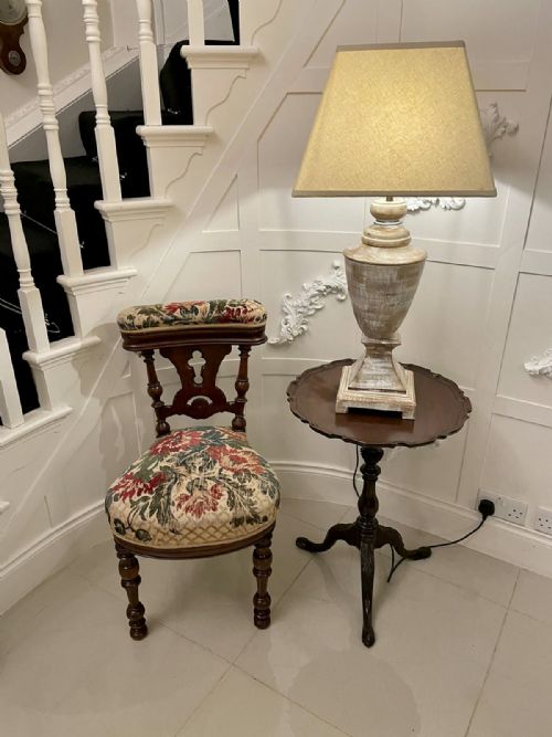 UNUSUAL ANTIQUE VICTORIAN OAK SIDE CHAIR - ADDITIONAL PHOTO 1