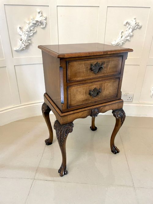 Antique Quality Burr Walnut Lamp Stand 
