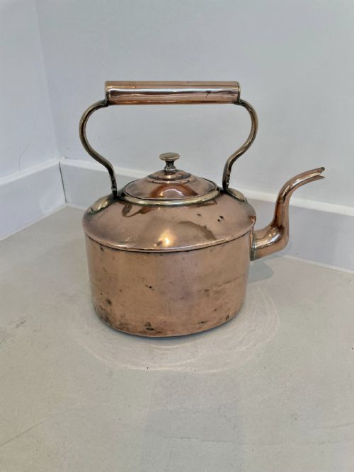 ANTIQUE GEORGE III QUALITY OVAL COPPER KETTLE - ADDITIONAL PHOTO 5