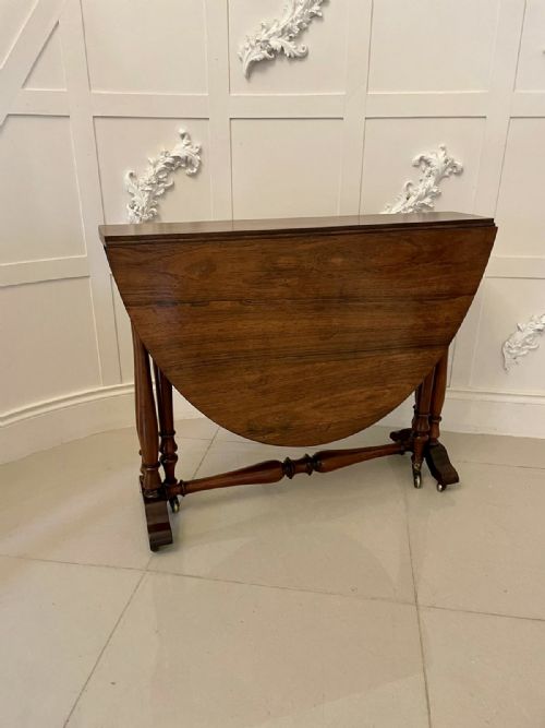 Antique William IV Quality Large Rosewood Sutherland Table 
