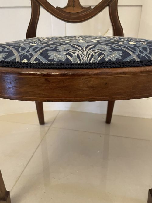FINE QUALITY ANTIQUE MAHOGANY INLAID DESK CHAIR - ADDITIONAL PHOTO 5