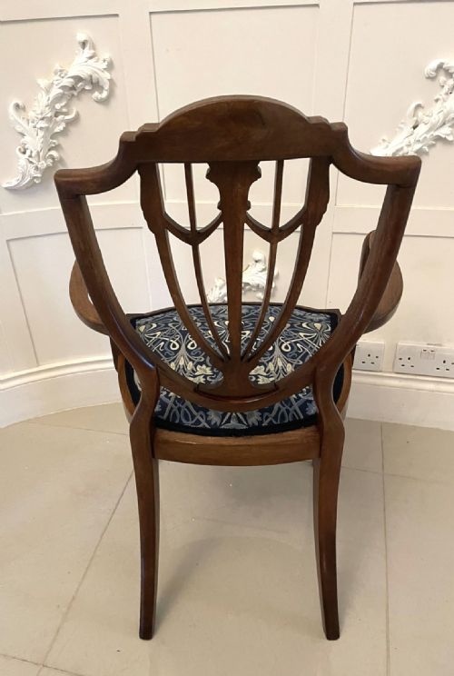FINE QUALITY ANTIQUE MAHOGANY INLAID DESK CHAIR - ADDITIONAL PHOTO 7