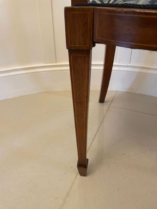 FINE QUALITY ANTIQUE MAHOGANY INLAID DESK CHAIR - ADDITIONAL PHOTO 11