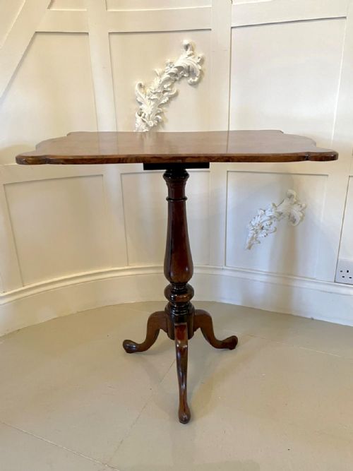 QUALITY ANTIQUE VICTORIAN INLAID BURR WALNUT LAMP TABLE - ADDITIONAL PHOTO 4