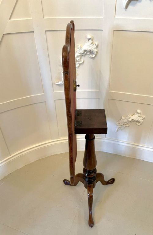 QUALITY ANTIQUE VICTORIAN INLAID BURR WALNUT LAMP TABLE - ADDITIONAL PHOTO 5