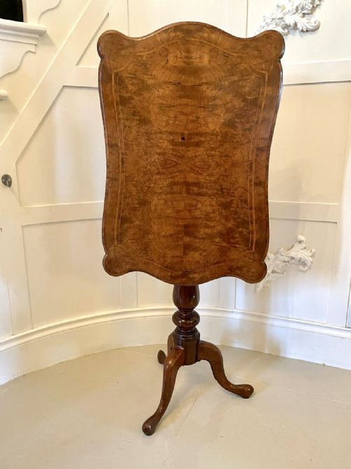 QUALITY ANTIQUE VICTORIAN INLAID BURR WALNUT LAMP TABLE - ADDITIONAL PHOTO 6