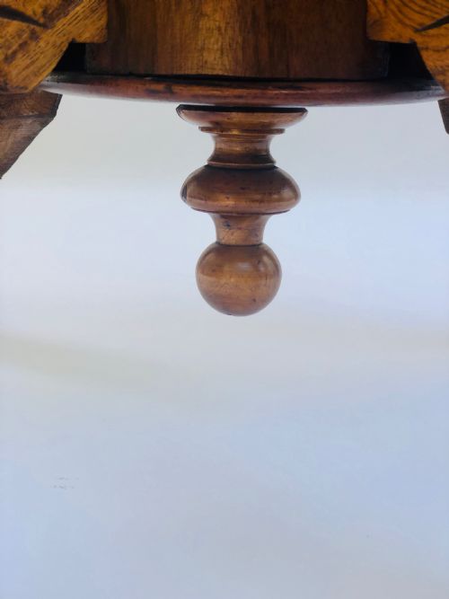 ANTIQUE VICTORIAN WALNUT INLAID OVAL CENTRE TABLE - ADDITIONAL PHOTO 8