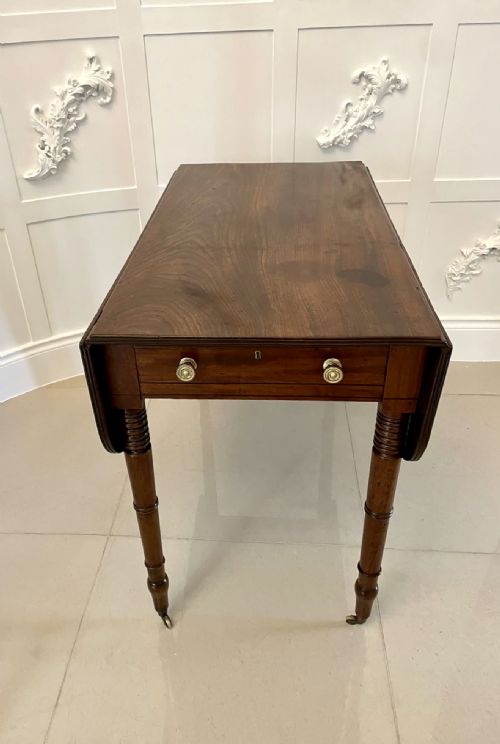 ANTIQUE GEORGE III QUALITY MAHOGANY PEMBROKE TABLE - ADDITIONAL PHOTO 4