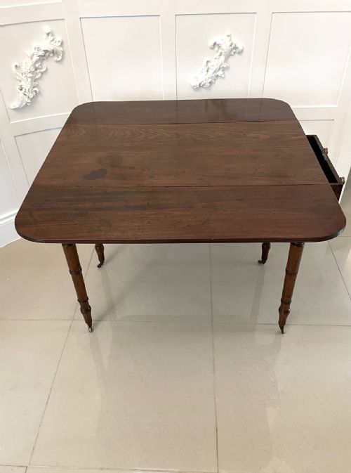 ANTIQUE GEORGE III QUALITY MAHOGANY PEMBROKE TABLE - ADDITIONAL PHOTO 10