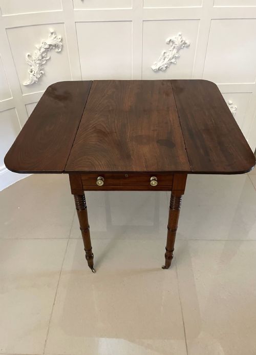 ANTIQUE GEORGE III QUALITY MAHOGANY PEMBROKE TABLE - ADDITIONAL PHOTO 11