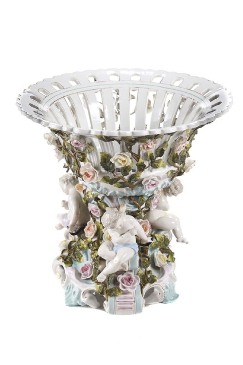 19th Century Antique Meissen Style Compote
