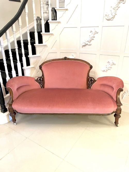 Quality Antique Victorian Walnut Settee 
