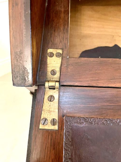 ANTIQUE VICTORIAN FRENCH INLAID ROSEWOOD FREESTANDING BUREAU ANTIQUE VICTORIAN FRENCH INLAID ROSEWOOD FREESTANDING BUREAU - ADDITIONAL PHOTO 10