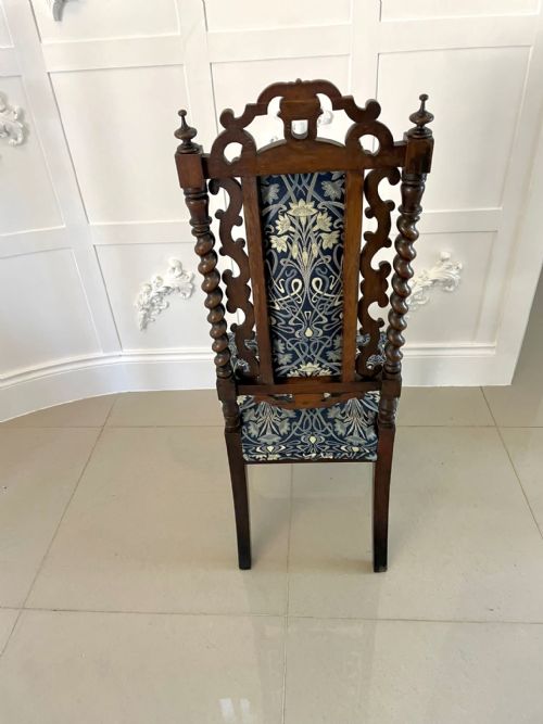 ANTIQUE VICTORIAN CARVED MAHOGANY HALLSIDE CHAIR - ADDITIONAL PHOTO 1
