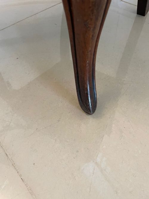 ANTIQUE VICTORIAN CARVED MAHOGANY HALLSIDE CHAIR - ADDITIONAL PHOTO 2