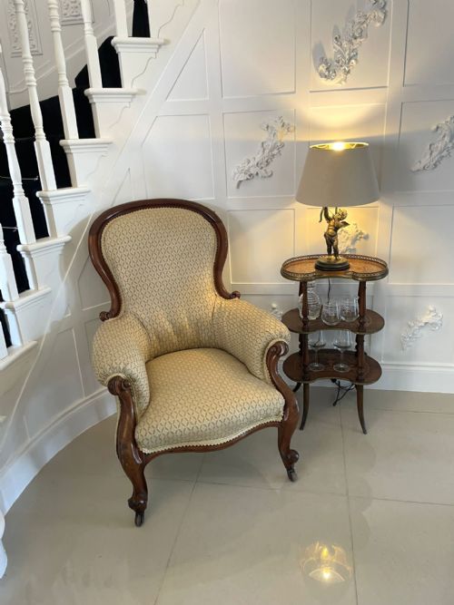 QUALITY ANTIQUE VICTORIAN MAHOGANY ARMCHAIR - ADDITIONAL PHOTO 1