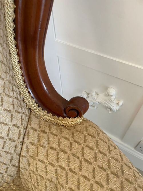 QUALITY ANTIQUE VICTORIAN MAHOGANY ARMCHAIR - ADDITIONAL PHOTO 6