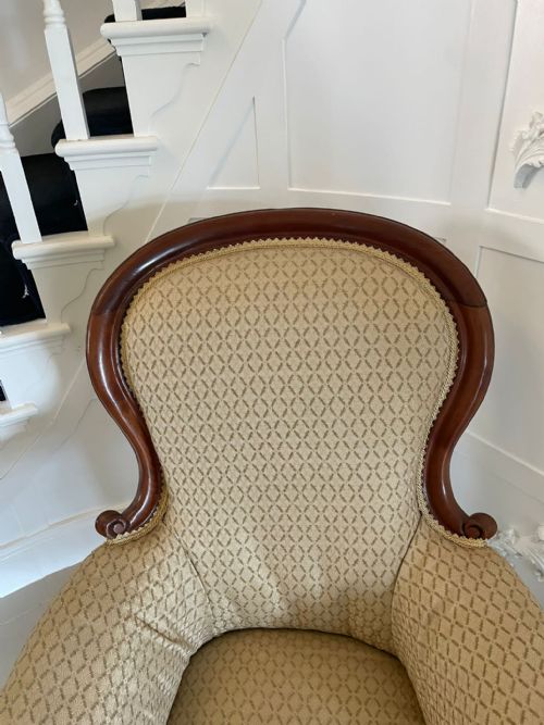 QUALITY ANTIQUE VICTORIAN MAHOGANY ARMCHAIR - ADDITIONAL PHOTO 8
