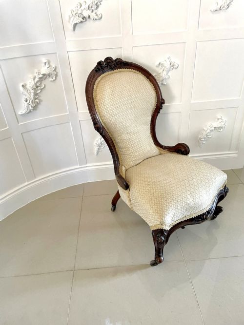 Quality Antique Victorian Carved Ladies Chair