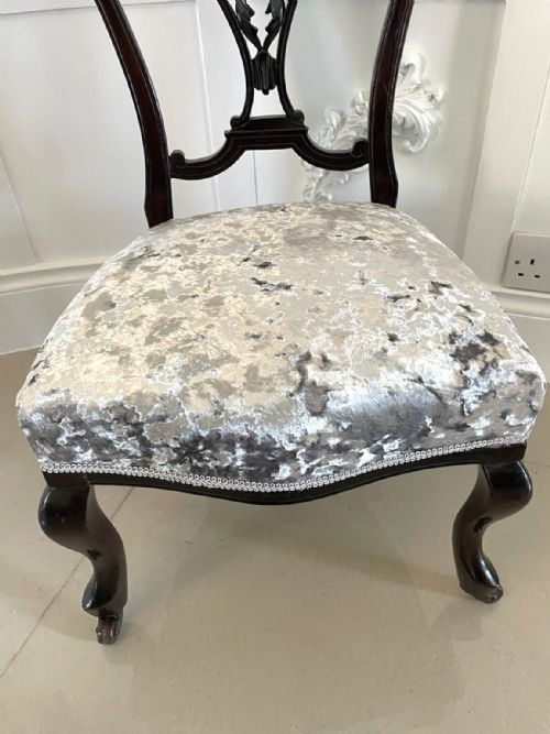 ANTIQUE PAIR OF QUALITY VICTORIAN EBONISED SIDE CHAIRS - ADDITIONAL PHOTO 2