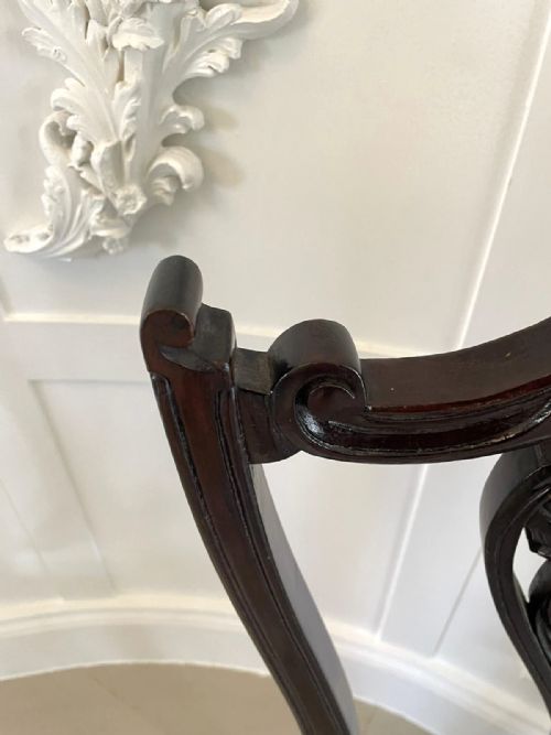 ANTIQUE PAIR OF QUALITY VICTORIAN EBONISED SIDE CHAIRS - ADDITIONAL PHOTO 13