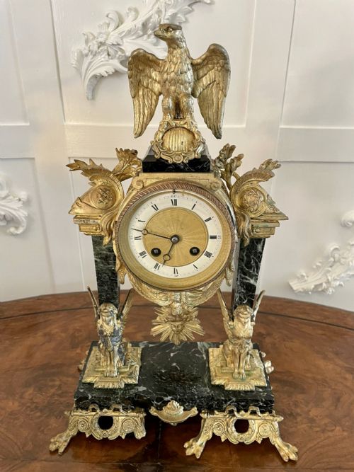 OUTSTANDING QUALITY ANTIQUE VICTORIAN ORNATE FRENCH CLOCK SET - ADDITIONAL PHOTO 14