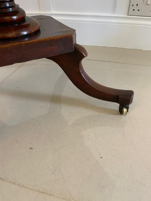 ANTIQUE REGENCY QUALITY MAHOGANY FREE STANDING LAMPSIDE TABLE - ADDITIONAL PHOTO 7