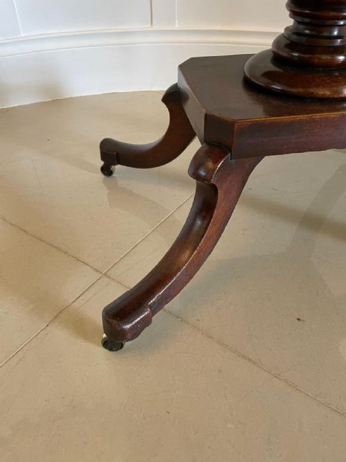 ANTIQUE REGENCY QUALITY MAHOGANY FREE STANDING LAMPSIDE TABLE - ADDITIONAL PHOTO 8