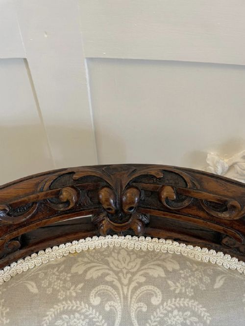 QUALITY ANTIQUE VICTORIAN WALNUT CARVED SIDE CHAIR - ADDITIONAL PHOTO 7