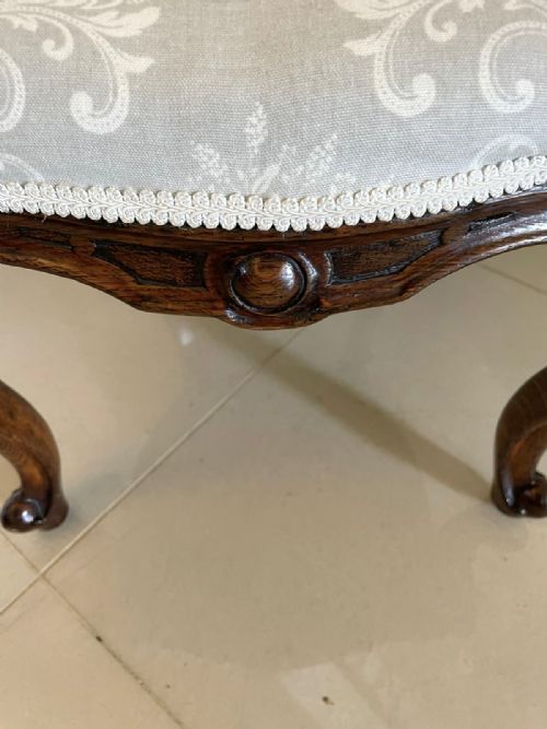 QUALITY ANTIQUE VICTORIAN WALNUT CARVED SIDE CHAIR - ADDITIONAL PHOTO 8