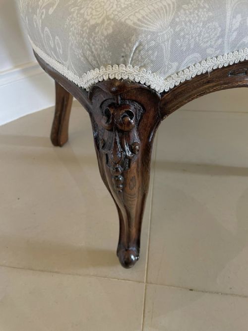 QUALITY ANTIQUE VICTORIAN WALNUT CARVED SIDE CHAIR - ADDITIONAL PHOTO 11