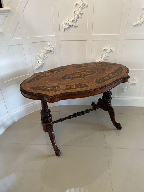 Outstanding Quality Antique Victorian Burr Walnut Marquetry Inlaid Centre Table