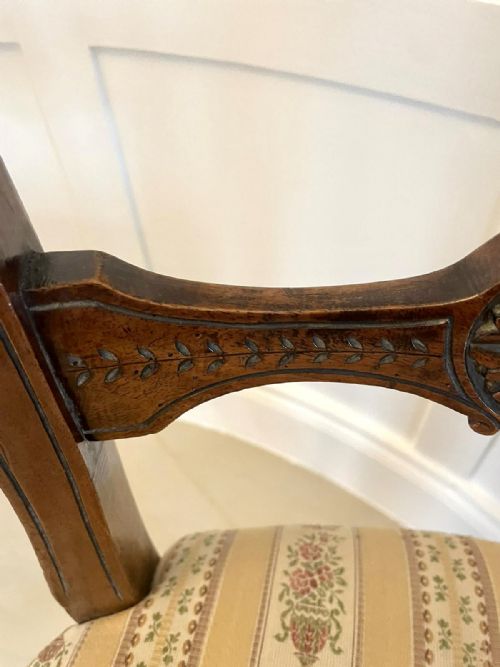 PAIR OF ANTIQUE VICTORIAN QUALITY CARVED WALNUT SIDE CHAIRS - ADDITIONAL PHOTO 5