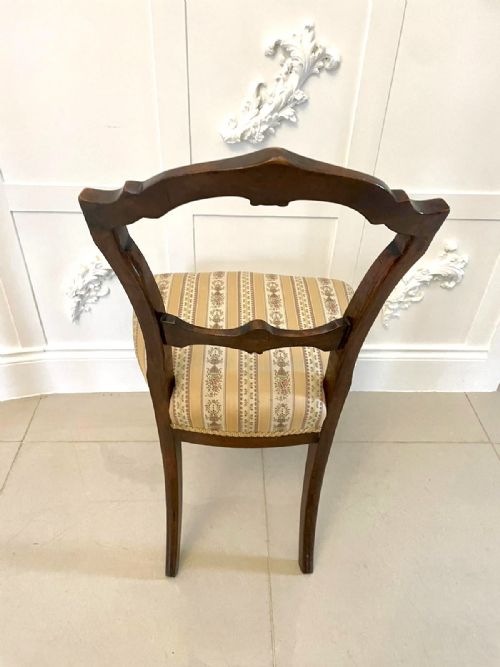 PAIR OF ANTIQUE VICTORIAN QUALITY CARVED WALNUT SIDE CHAIRS - ADDITIONAL PHOTO 7