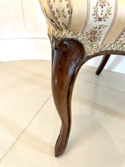 PAIR OF ANTIQUE VICTORIAN QUALITY CARVED WALNUT SIDE CHAIRS - ADDITIONAL PHOTO 14