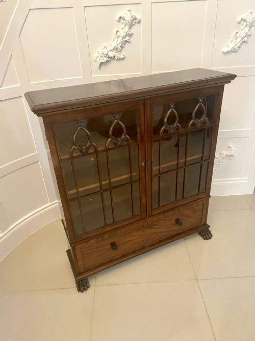 Unusual Antique Regency Quality Mahogany Astral Glazed Bookcase