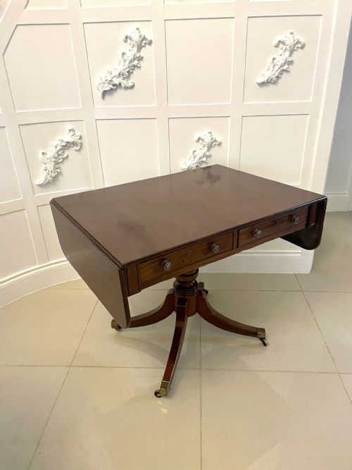 Antique Regency Quality Freestanding Mahogany Sofa Table 
