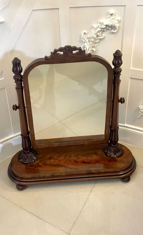 OUTSTANDING QUALITY ANTIQUE VICTORIAN MAHOGANY DRESSING MIRROR - ADDITIONAL PHOTO 3