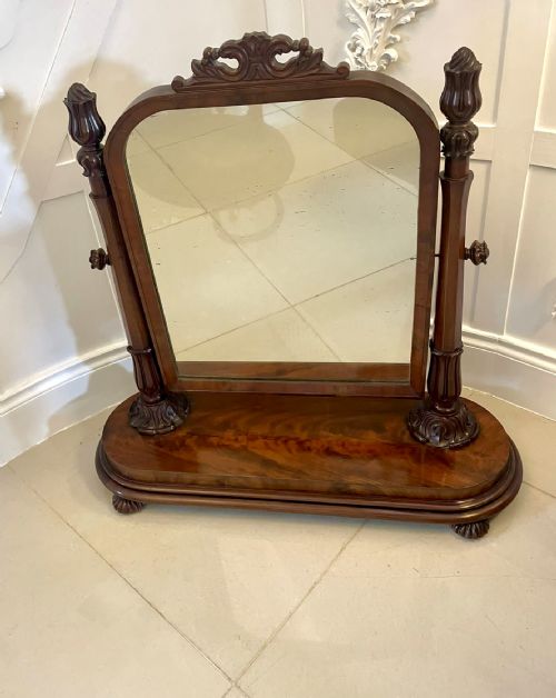 OUTSTANDING QUALITY ANTIQUE VICTORIAN MAHOGANY DRESSING MIRROR - ADDITIONAL PHOTO 6