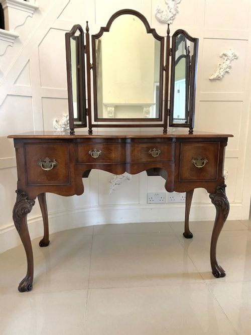 Antique Quality Burr Walnut Dressing Table 
