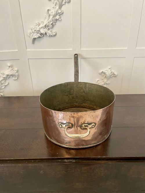 LARGE ANTIQUE GEORGE III QUALITY COPPER SAUCEPAN STAMPED LIPTONS - ADDITIONAL PHOTO 10