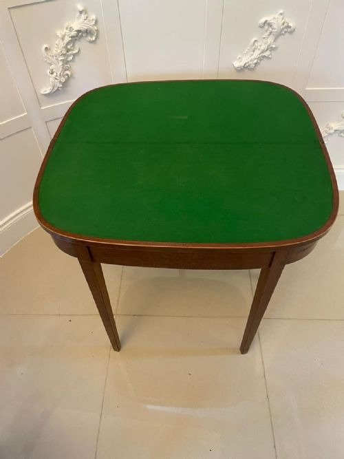 ANTIQUE GEORGE III QUALITY MAHOGANY CARDSIDE TABLE - ADDITIONAL PHOTO 10