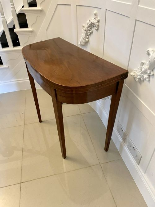 ANTIQUE GEORGE III QUALITY MAHOGANY CARDSIDE TABLE - ADDITIONAL PHOTO 14
