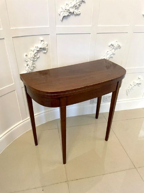 ANTIQUE GEORGE III QUALITY MAHOGANY CARDSIDE TABLE - ADDITIONAL PHOTO 16
