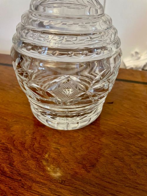 PAIR OF ANTIQUE GEORGE III QUALITY CUT GLASS SHAPED DECANTERS - ADDITIONAL PHOTO 2