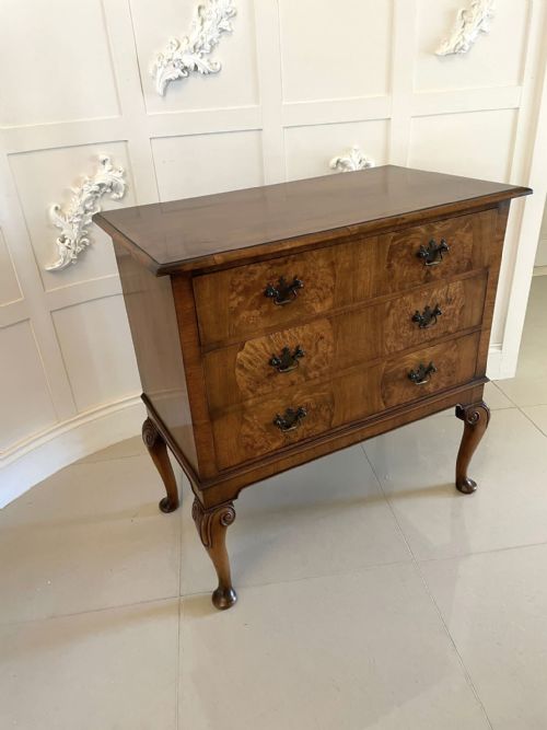 Antique Quality Burr Walnut Chest on Stand 

